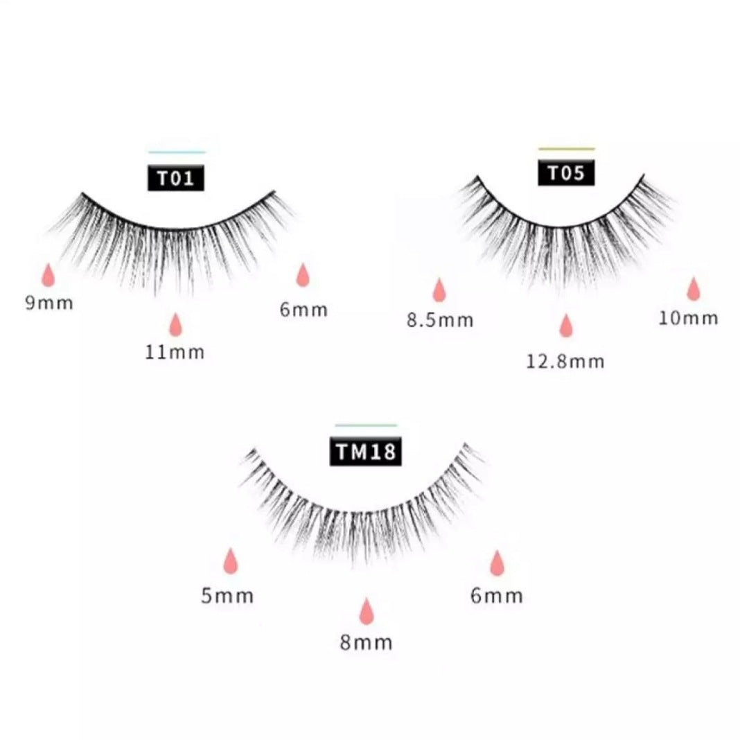 Reusable Magnetic Self-Adhesive Eyelashes No Eyeliner or Glue Needed False Lashes Stable and Easy to Put on Natural Look and Waterproof Fake Eyelashes
